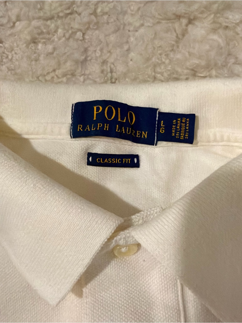 Very good! Polo by Ralph Lauren White Men's Classic Polo Shirt L - Picture 2 of 4